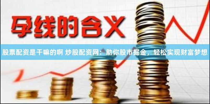 股票配资是干嘛的啊 炒股配资网：助你股市掘金，轻松实现财富梦想